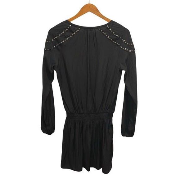 Ramy Brook Studded Detail Elastic Waist Mini Dress Black Size XS - Picture 3 of 11